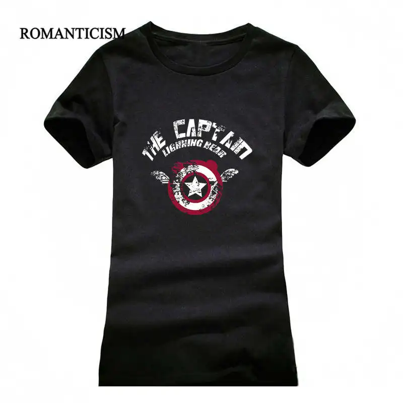 Новый Мода 2017 г. Лето щит печать футболка Для женщин футболки с героями