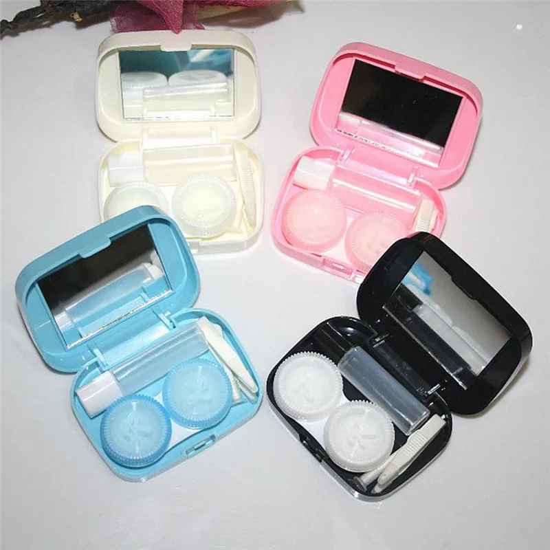 1 шт. коробка для очков с очками леденец чехол контактных линз милый цвет набор