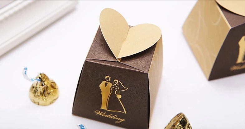 Романтический подарок мешок Кофе Цвет элегантные роскошные украшения лазерная