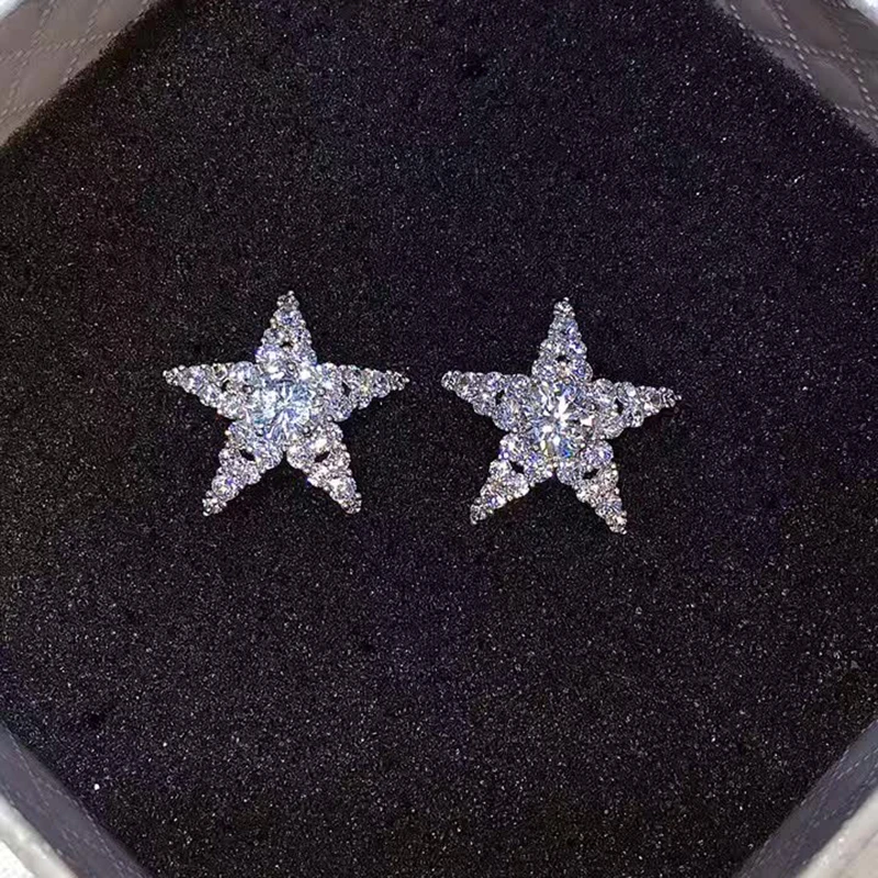 Женские классические серьги-гвоздики GAOLA Серьги серебряного цвета с фианитами