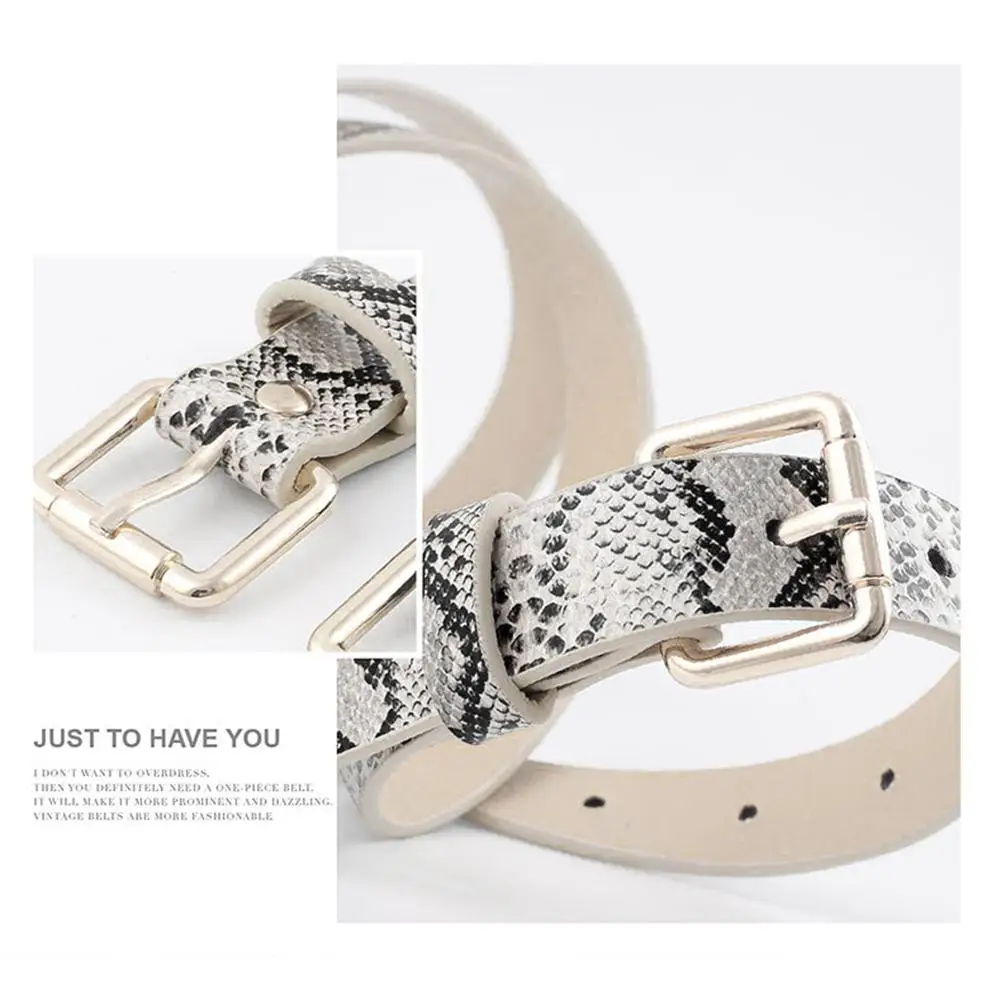Женский пояс модный винтажный Ретро Змеиный узор тонкая искусственная кожа