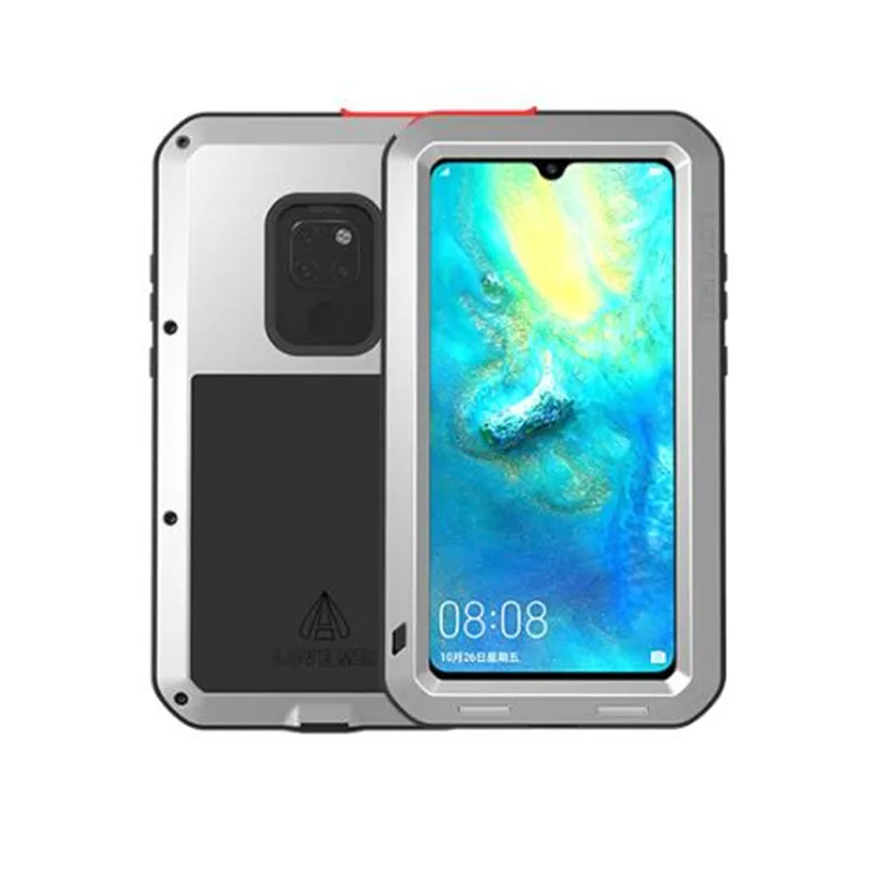 Love Mei Heavy Duty Aluminum Metal Waterproof Case for Huawei Mate 20 Pro Shockproof Lite + Gorilla Glass | Мобильные телефоны и
