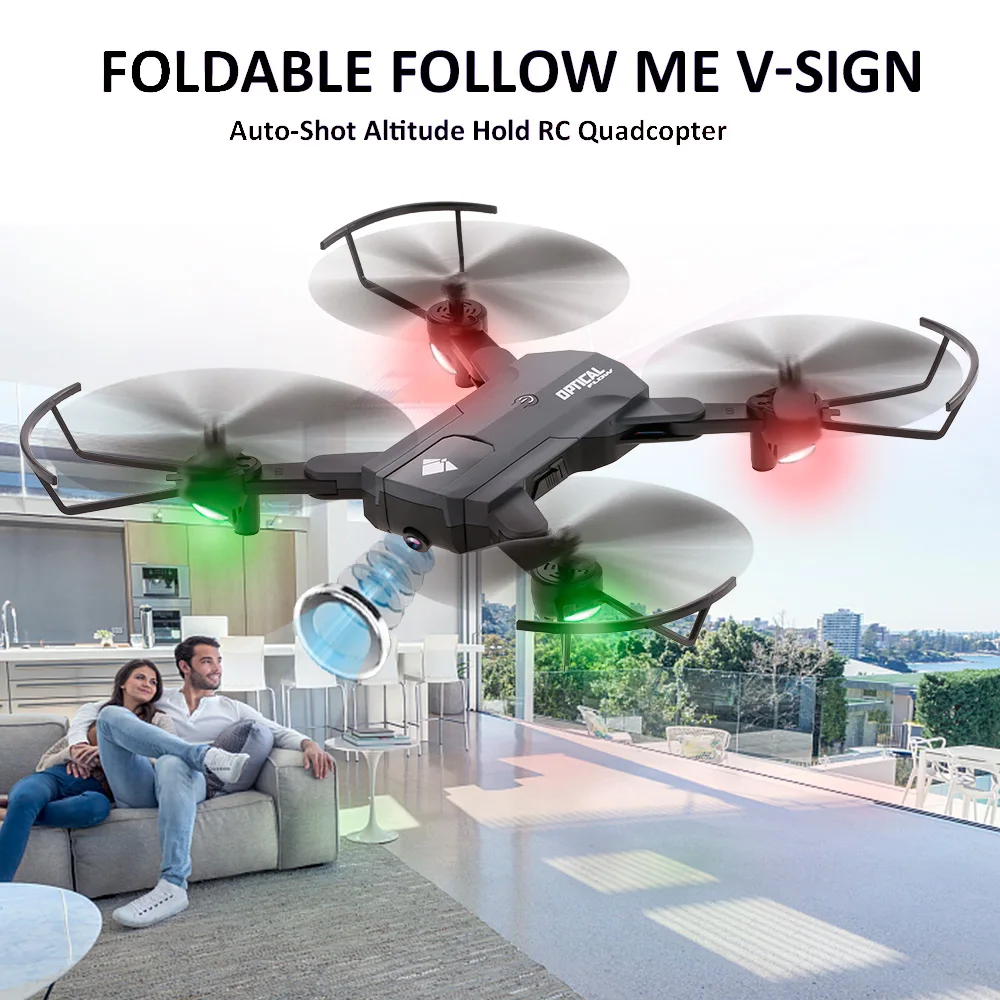 F196 720 P Camere Квадрокоптер WiFi fpv Дрон оптический поток жеста 22 mins Fly RC селфи с 2200 мАч/1100