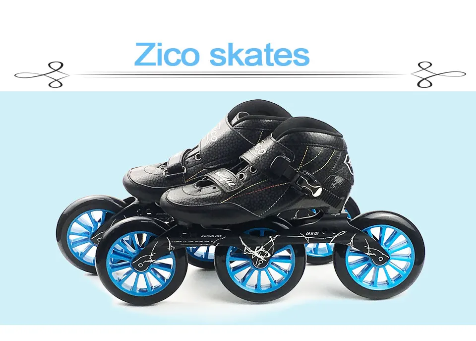 4 колеса коньки скорость Patines Встроенные роликовые коньки ZICO Профессиональный конькобежный спорт коньки для детей взрослых Patins SH52