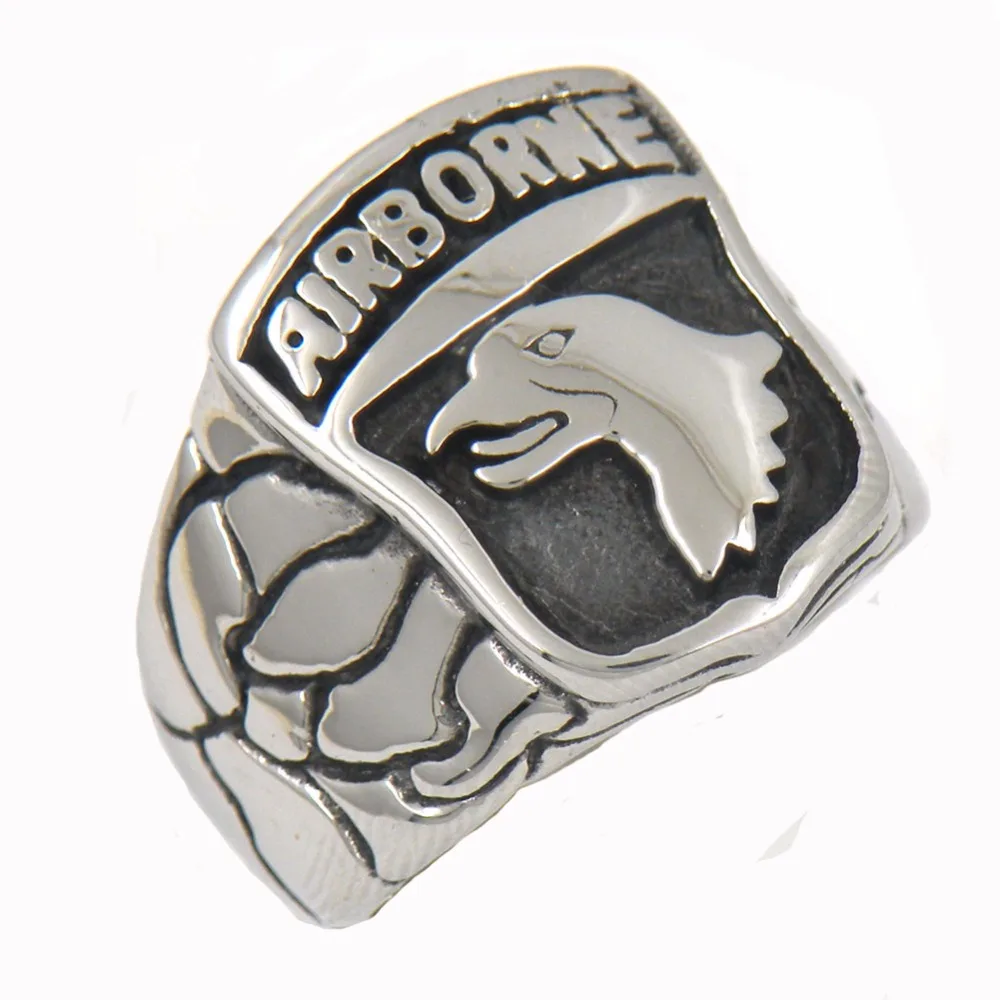 Fanssteel ювелирные изделия из нержавеющей стали Кричащие Орлы 101st AIRBONE армии США кольцо FSR11W76