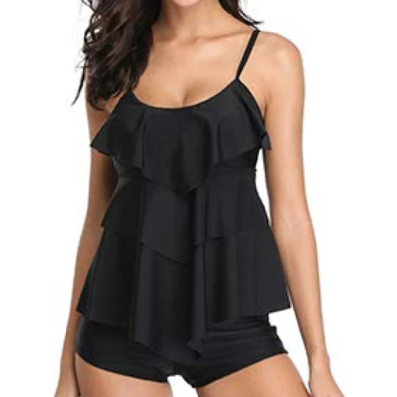 JRNNORV плюс размер женский купальник бикини точка печати Купальник слинг рюшами