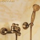 Настенная ручная Лейка для душа в античной латуни, Набор смесителей для душа YT-5340