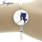 Модные ювелирные изделия JWEIJIAO, браслет с силуэтами фигурок хоккея с шайбой, стеклянные драгоценные камни, подвеска-цепочка, HY11