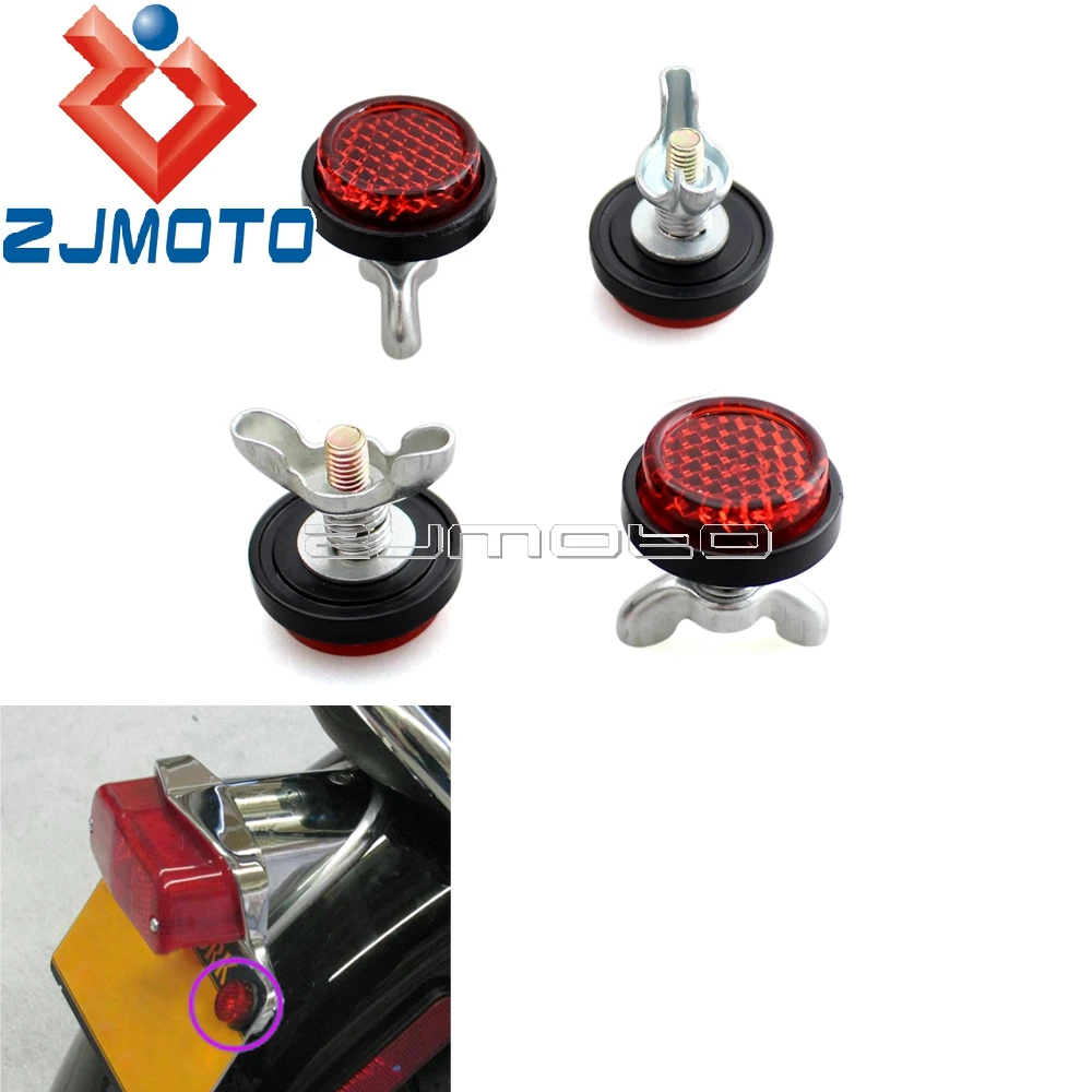 4 x красные отражатели для мотоциклов номерные пластины уличных велосипедных