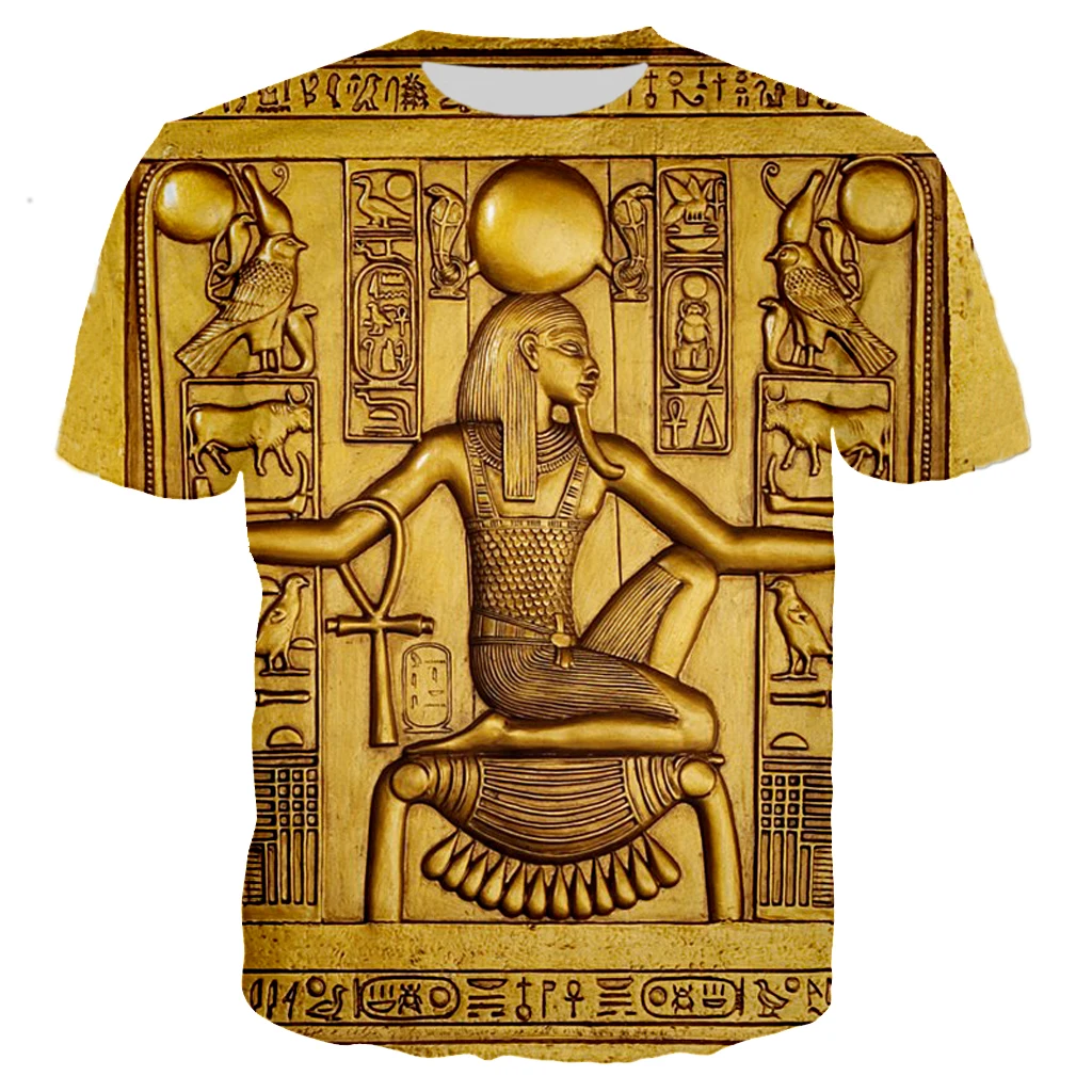 02 Винтажная футболка с 3D принтом в виде древнего египетского Шакала Encabezada Dios Anubis, Мужская/wo Мужская Ретро Уличная футболка, Мужская футболка, одежда - Цвет: 02