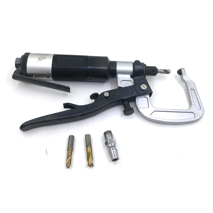 tool and 3pcs drill Промышленный пневматический прямой точечный сварочный сверлильный крючок высокоскоростное позиционирование автомобильного листового металла точечная сварка 6,5 мм 8 мм Биты - Цвет: tool and 3pcs drill