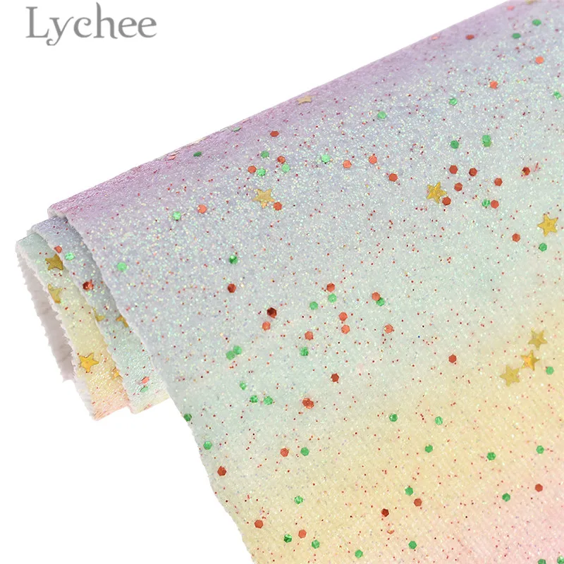 Lychee Life 21x29 см А4 Радужный Блеск искусственная кожа ткань высокого качества