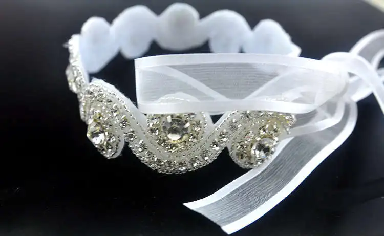 Модный свадебный белый ободок для волос головной убор Свадебная лента тиара