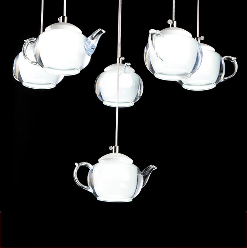 Современные простсветодиодный светодиодные люстры для магазина чайной заварки