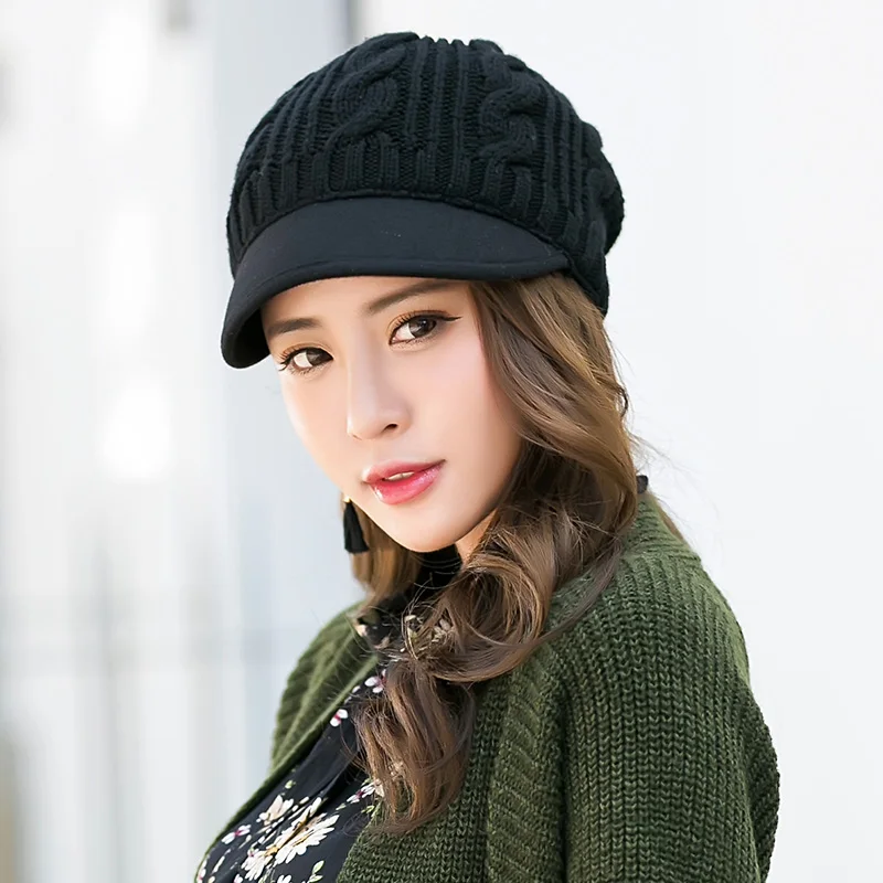 FANCET женские зимние теплые шапочки облегающие шапки однотонный вязаный помпон