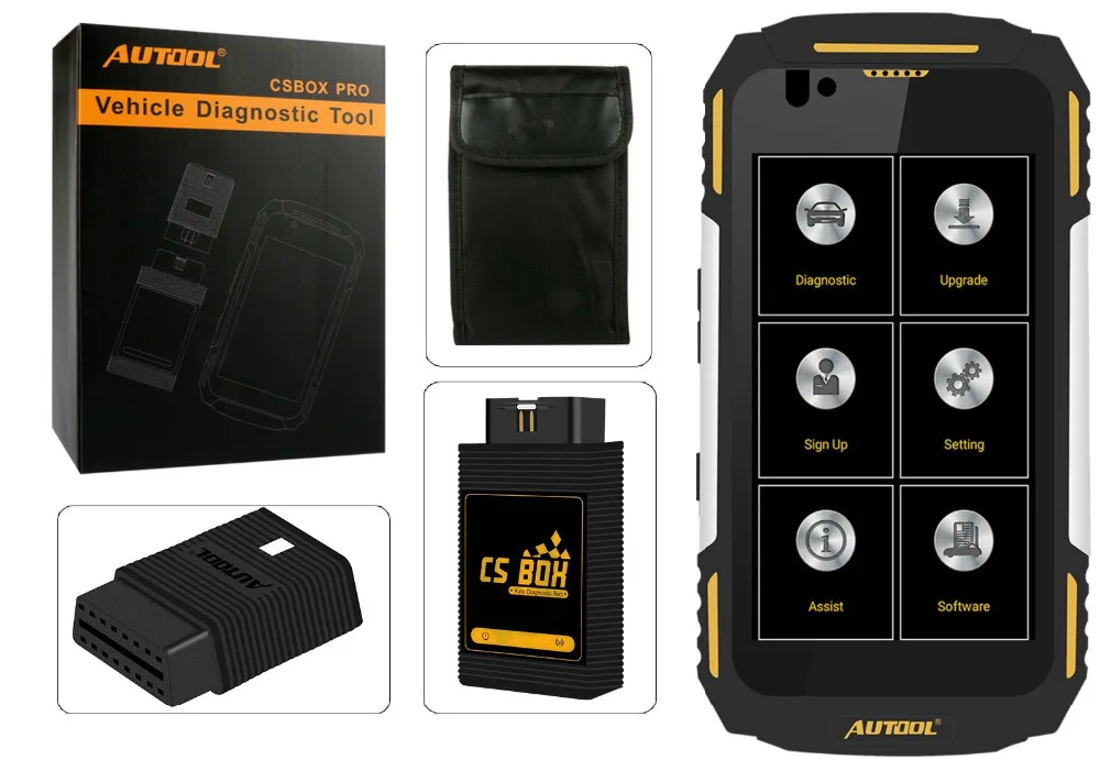 AUTOOL CS BOX Pro Мультисистема диагностики с четырехъядерным процессором Android 5 1 IP67
