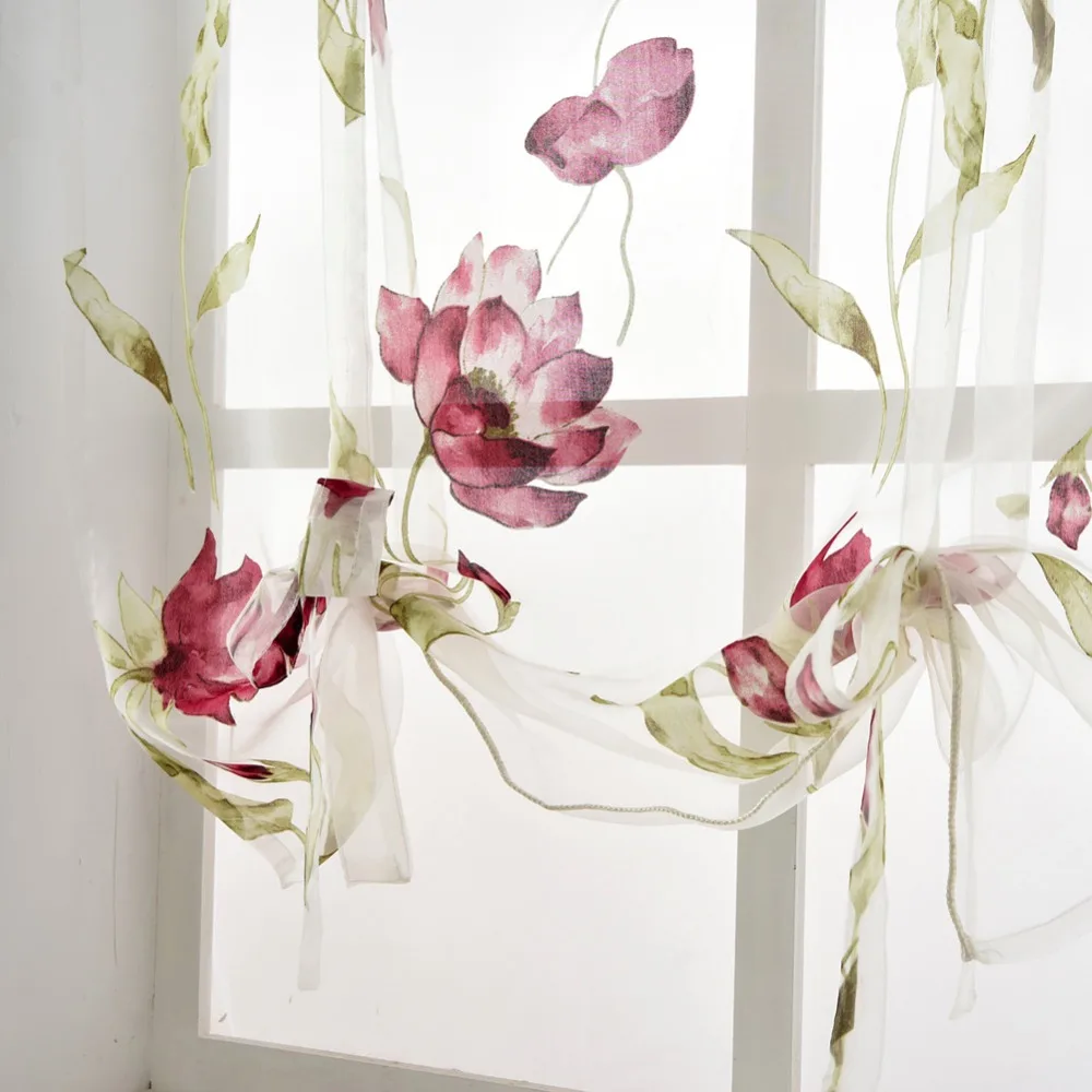 Римская штора NAPEARL короткая Кухонная из органзы стяжка для штор карманная