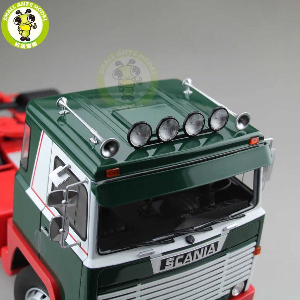 1/18 Scania Lbt 141 тягач Asg 3-Assi 1976 ROAD-KINGS RK180011 литой автомобиль модели грузовиков игрушки для детей подарок зеленый и красный