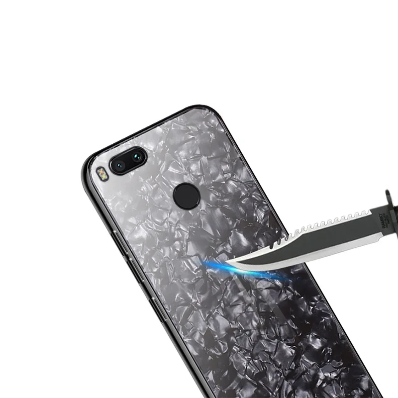 YueTuo Bling glass marble case for huawei y9 2019 3d luxury original shell phone hard back cover coque black protective etui |
