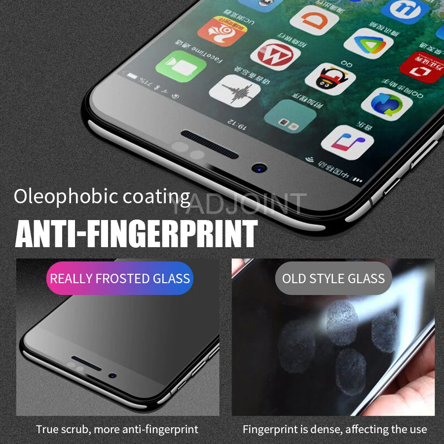 Без отпечатков пальцев матовое закалённое стекло протектор экрана для iPhone XS Max XR X