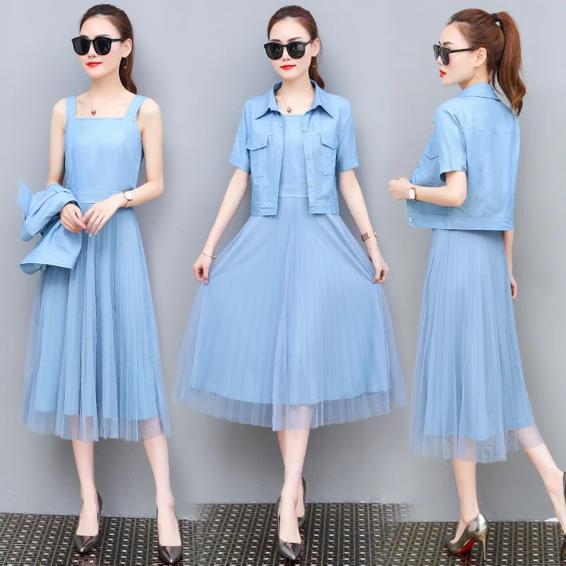 

Spring 2 Piece Set Women Two Piece Outfits Blouse And Skirt Women Summer Skirt Set Year-old Female Costume Conjunto Feminino