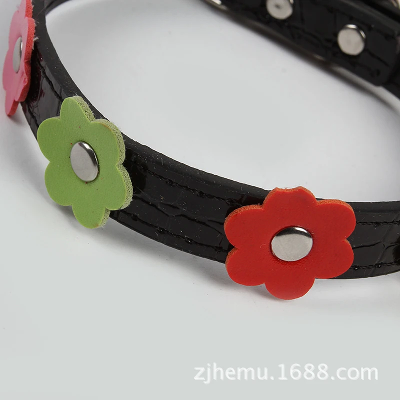 Кожаный ошейник с заклепками для щенков и домашних питомцев 3 цвета|straps cat|dog leather