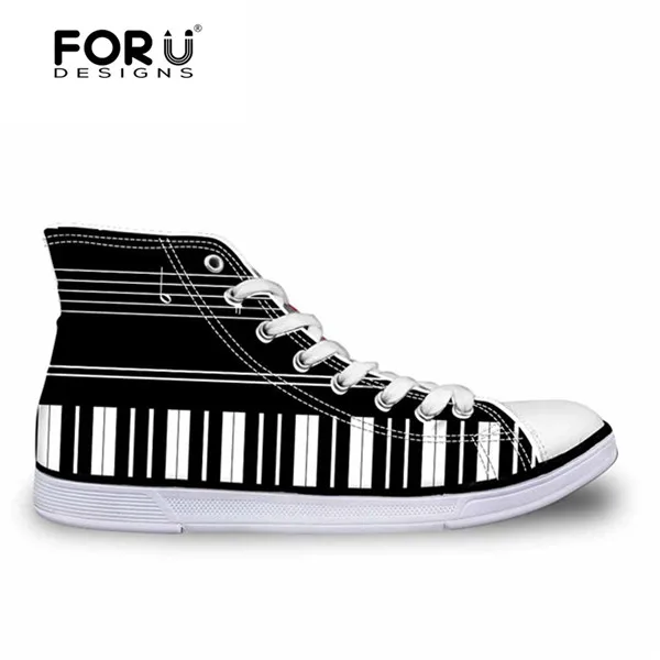 H7388AK FORUDESIGNS/Мужская Вулканизированная обувь с 3D принтом; повседневные мужские кроссовки на плоской подошве; парусиновая обувь с высоким берцем для мальчиков-подростков; Zapatos Man - Цвет: H7388AK