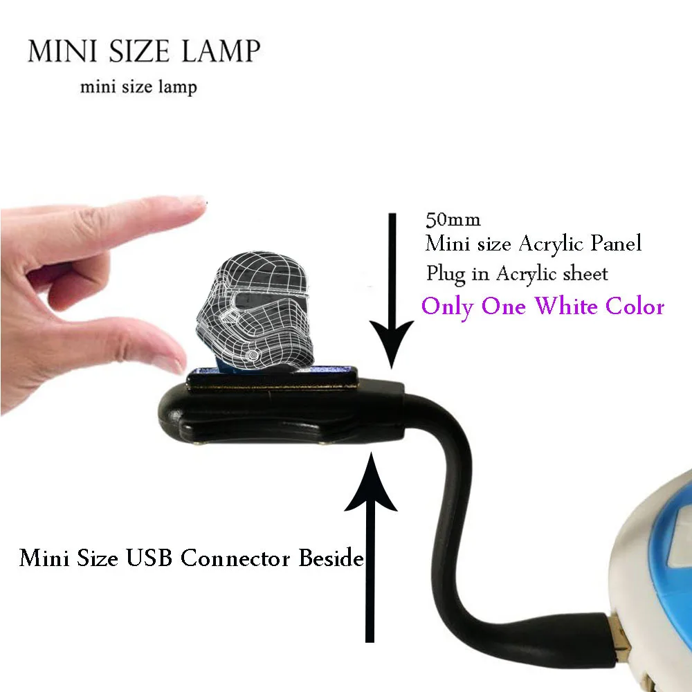 Креативные Звездные войны BB8 мини USB 3D перезаряжаемый светодиодный ночник