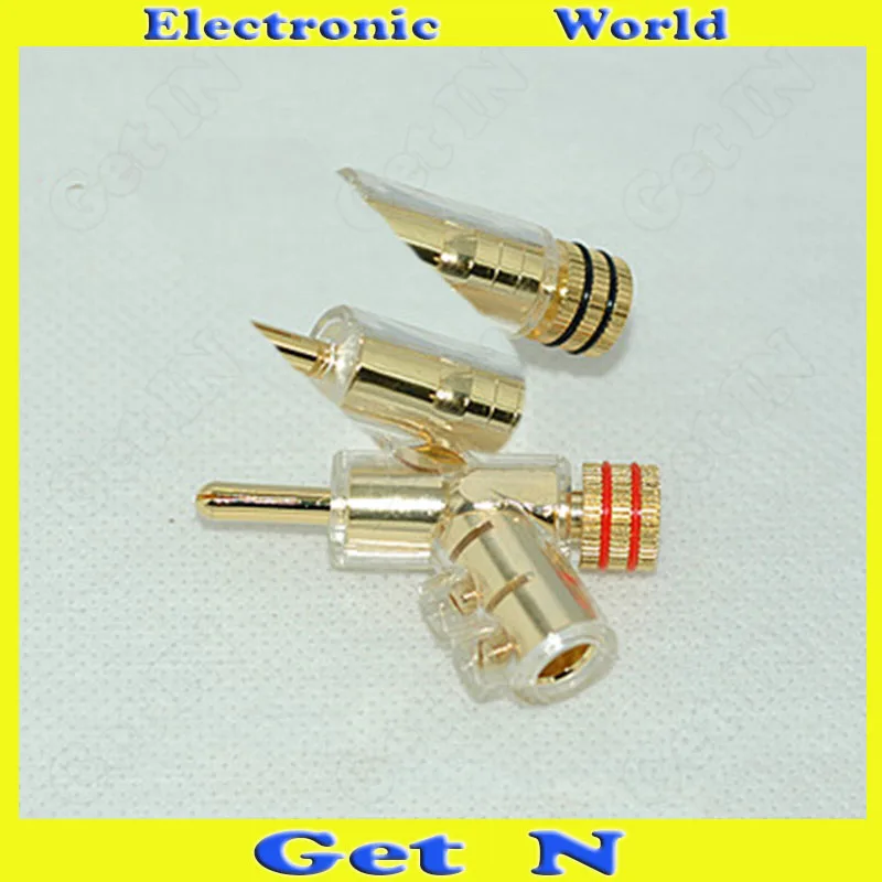 

2pcs-20pcs Gaofei Audiophile Banana Connectors Gold Plated Gun Type Banana Plug/Jack Speaker Amplifier Banana Socket