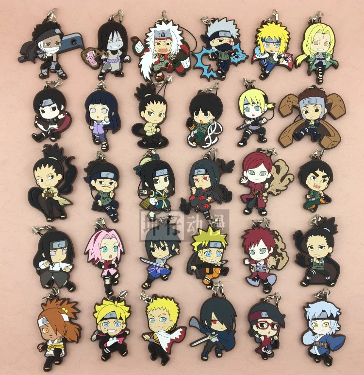 Наруто Саске Аниме Наруто Gaara Orochimaru Tsunade Jiraiya Учиха Итачи Какаши Хината резиновый брелок