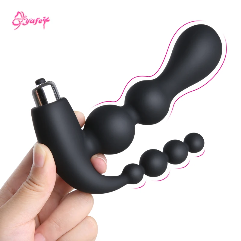 Силиконовый анальный фаллоимитатор вибратор Женский массажер простаты анальные