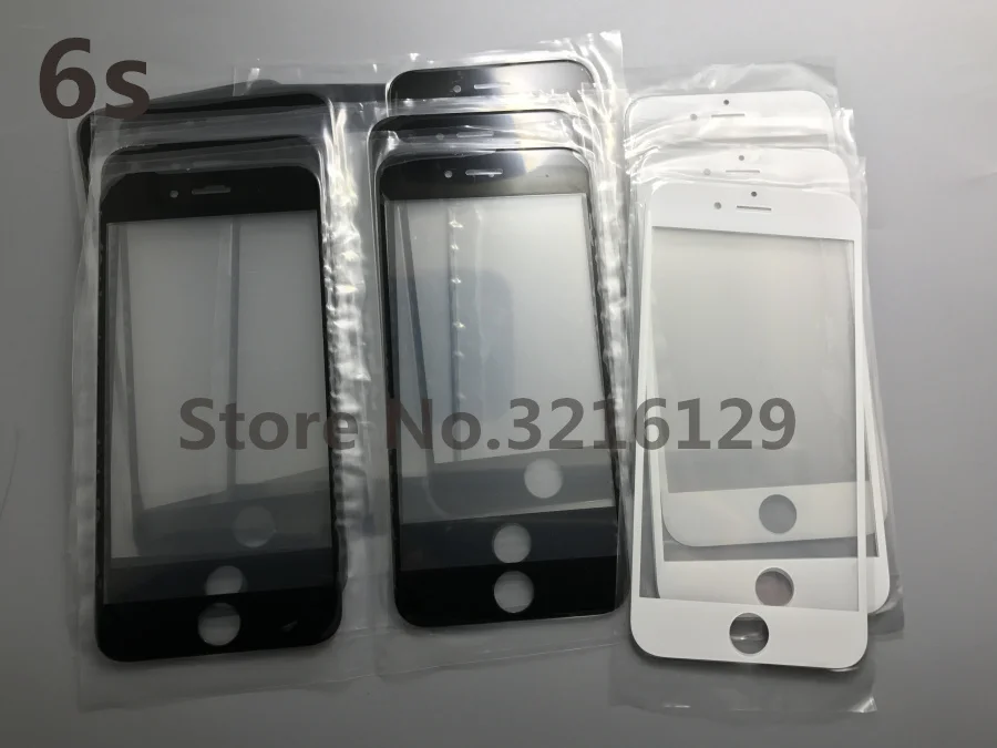 

50pcs/lot NEW Replacement LCD Front Touch Screen Glass Outer Lens for iphone 6s 4.7inch Oleophobic coating high quality AAA+