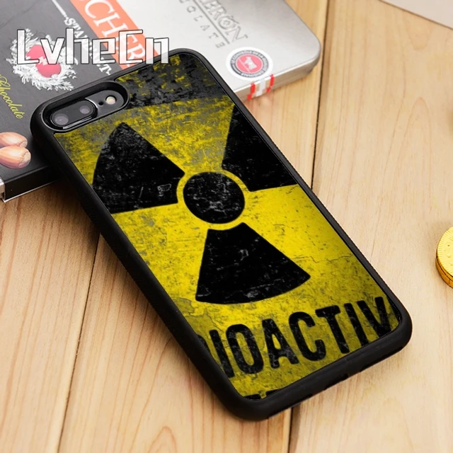 Желтый чехол для телефона LvheCn с радиоактивным знаком iPhone 5 6 s 7 8 plus 11 12 Pro X XR XS Max Samsung