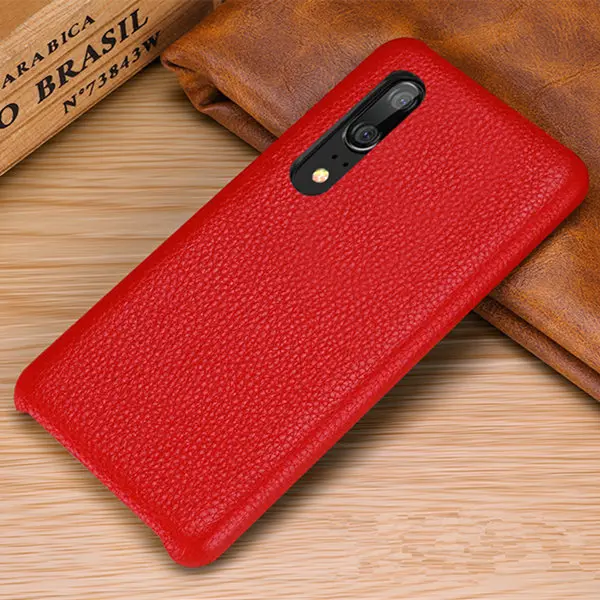 red P30 Lite кожаный чехол для huawei P30 Pro чехол из натуральной кожи для huawei P30 P20 P10 из натуральной кожи чехол Коврики 9 10 20 RS Обложка - Цвет: red