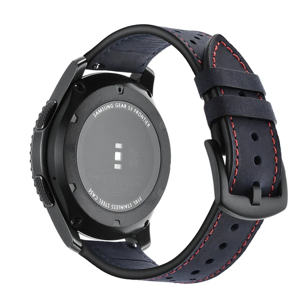 Кожаный ремешок OSRUI для samsung Galaxy watch 46 мм gear S3 Frontier/Классический 22 мм браслет на запястье ремень amazfit verge