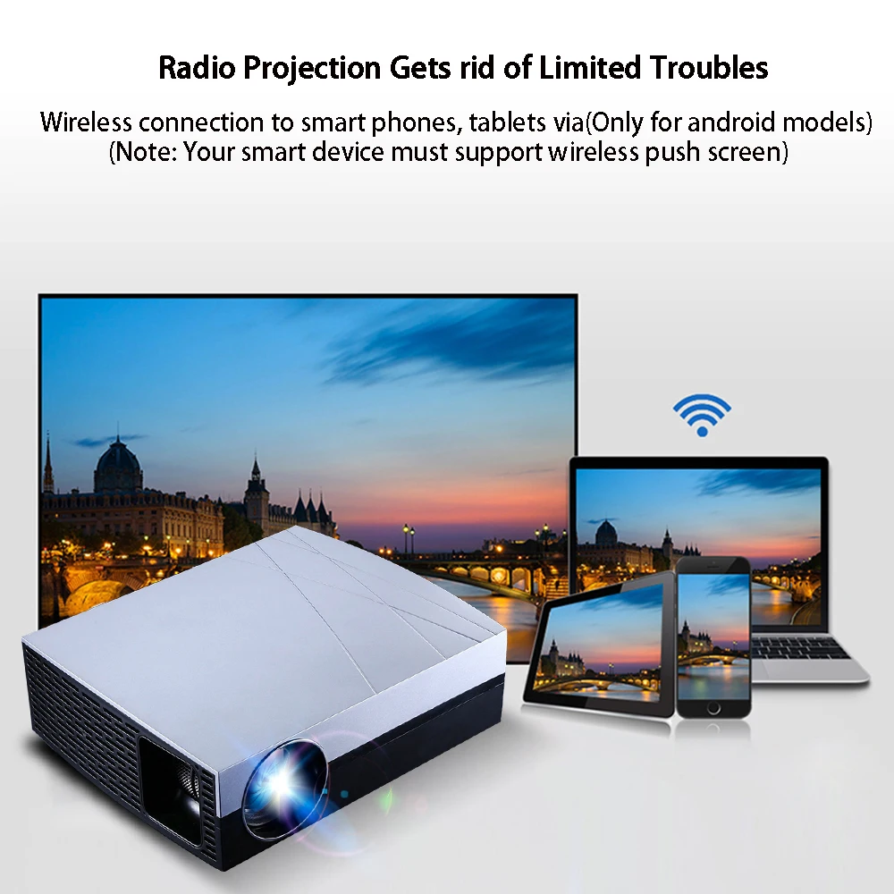 Salange F20 светодиодный проектор опционально для android устройств поддержки 4 K AC3 4000