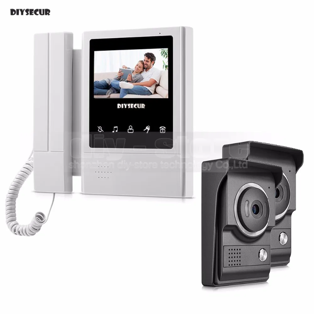 DIYSECUR 4 3 дюймовый ручной видеодомофон водонепроницаемый 700TV Line ИК ночное видение HD