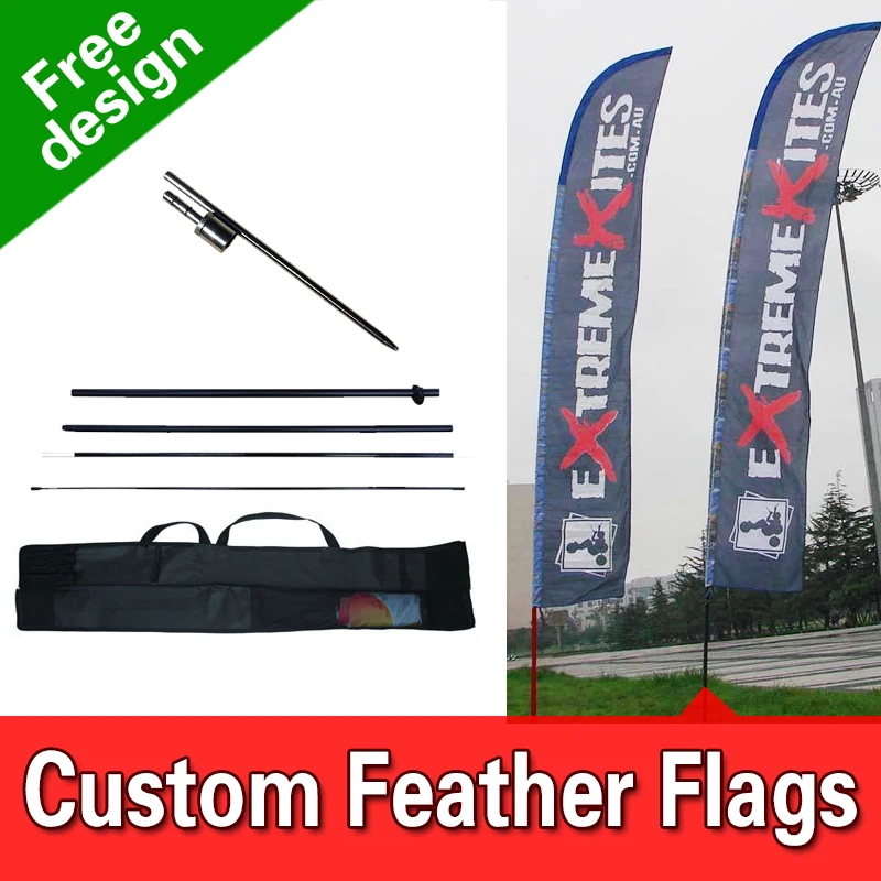 

Free Design Free Shipping Double Sided In-ground Spike Competitive Street Flags Banners Sail Banners Flags Wind Feather Flags