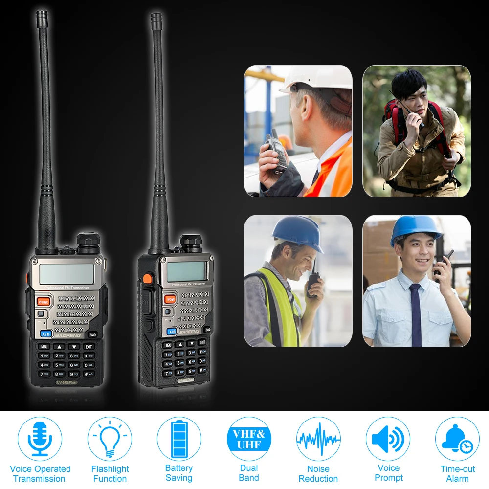 Baofeng uv-5re плюс рации 128ch двухдиапазонный УКВ 136-174 мГц и UHF 400-520 мГц трансивер двухстороннее Радио Портативный переговорные
