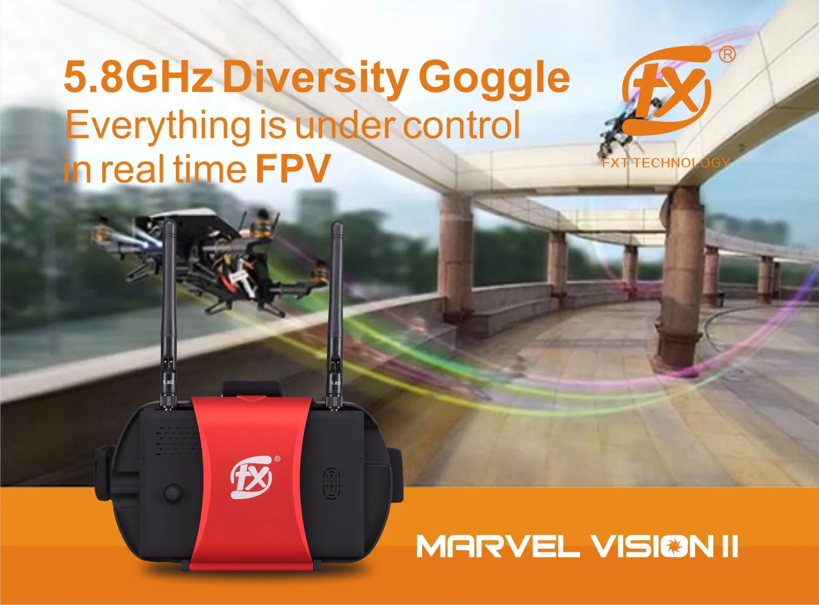 FXT с героями комиксов Марвел, Vision II V2 5,8 GHz различные FPV Защитные Очки W/DVR со съемной 5 дюймов ЖК-дисплей монитор для небольшой гоночный Дрон с видом от первого лица RC самолет
