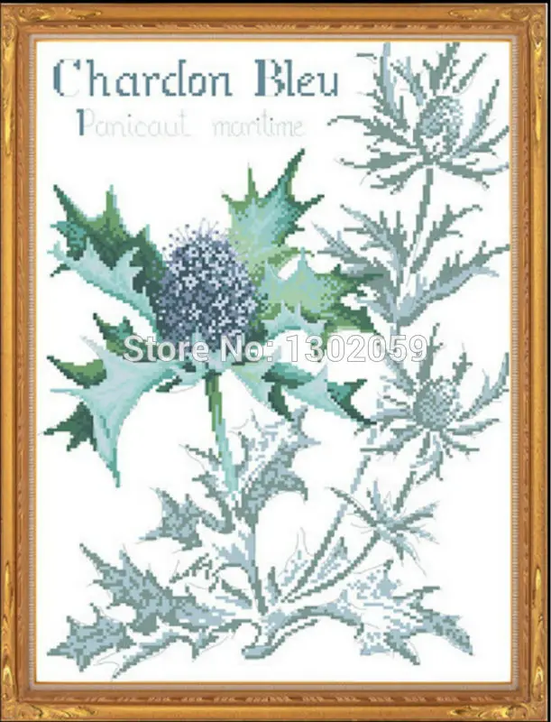 Доступная серия теней цветок расторопши вышивка Набор для вышивки крестиком