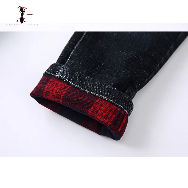 Kung Fu Ant Boys Jeans Black Blue Denim Pocket Light Washed Kids Pants 3T-8T Size Children Trousers Home School 8606 |