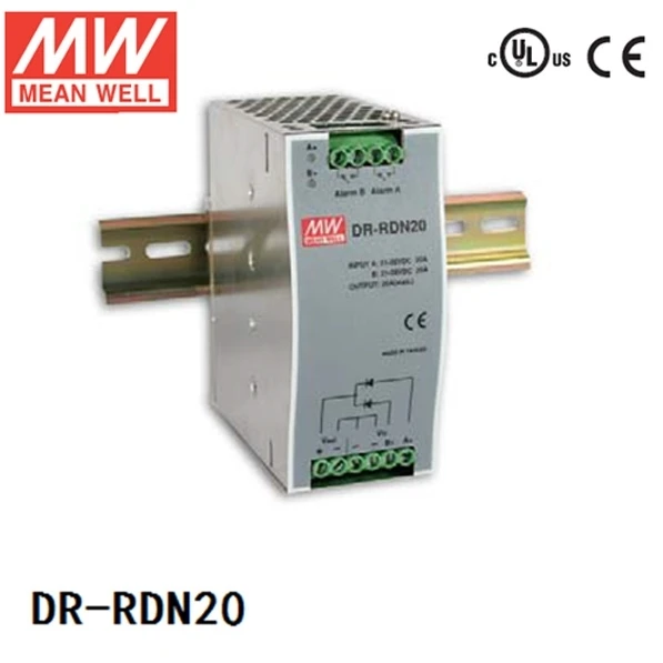 

Original MEAN WELL DR-RDN20 20A Din rail mounted Power Supply redundancy module reverse voltage 30V