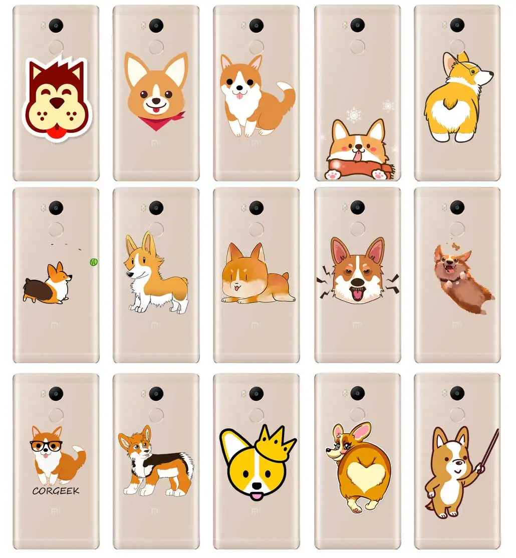 DREAMFOX M495 Funny Welsh Corgi Soft TPU Silicone Case Cover For Xiaomi Redmi Note 3 4 5 Plus 3S 4A 4X 5A Pro Global |