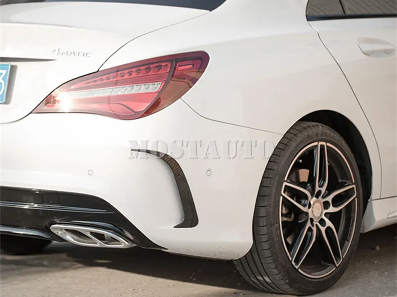 Для Benz CLA W117 CLA45 AMG карбоновое волокно вид заднего бампера спойлер вентиляционное отверстие крышка 2013- 2 шт