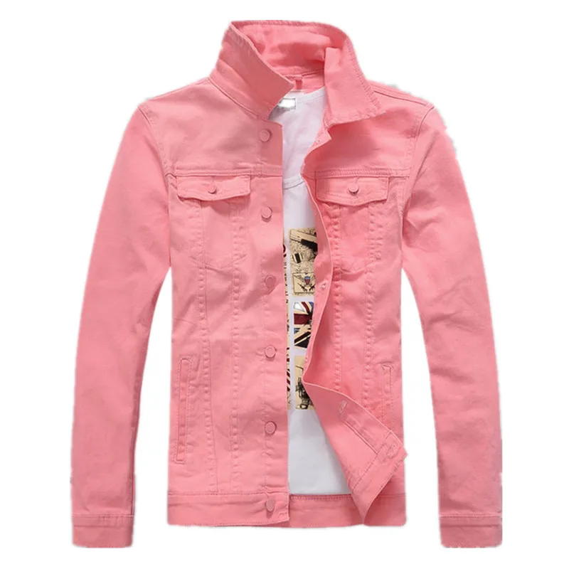 

ABOORUN новые мужские тонкие джинсовые куртки однотонные однобортные джинсовые куртки весна осень пальто Верхняя одежда для мужчин YC1260