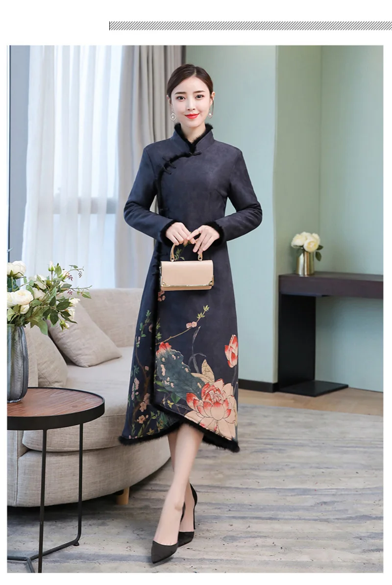 Qipao традиционное китайское восточное платье для женщин cheongsam сексуальное современное китайское платье qi pao женское азиатское платье FF1459 X
