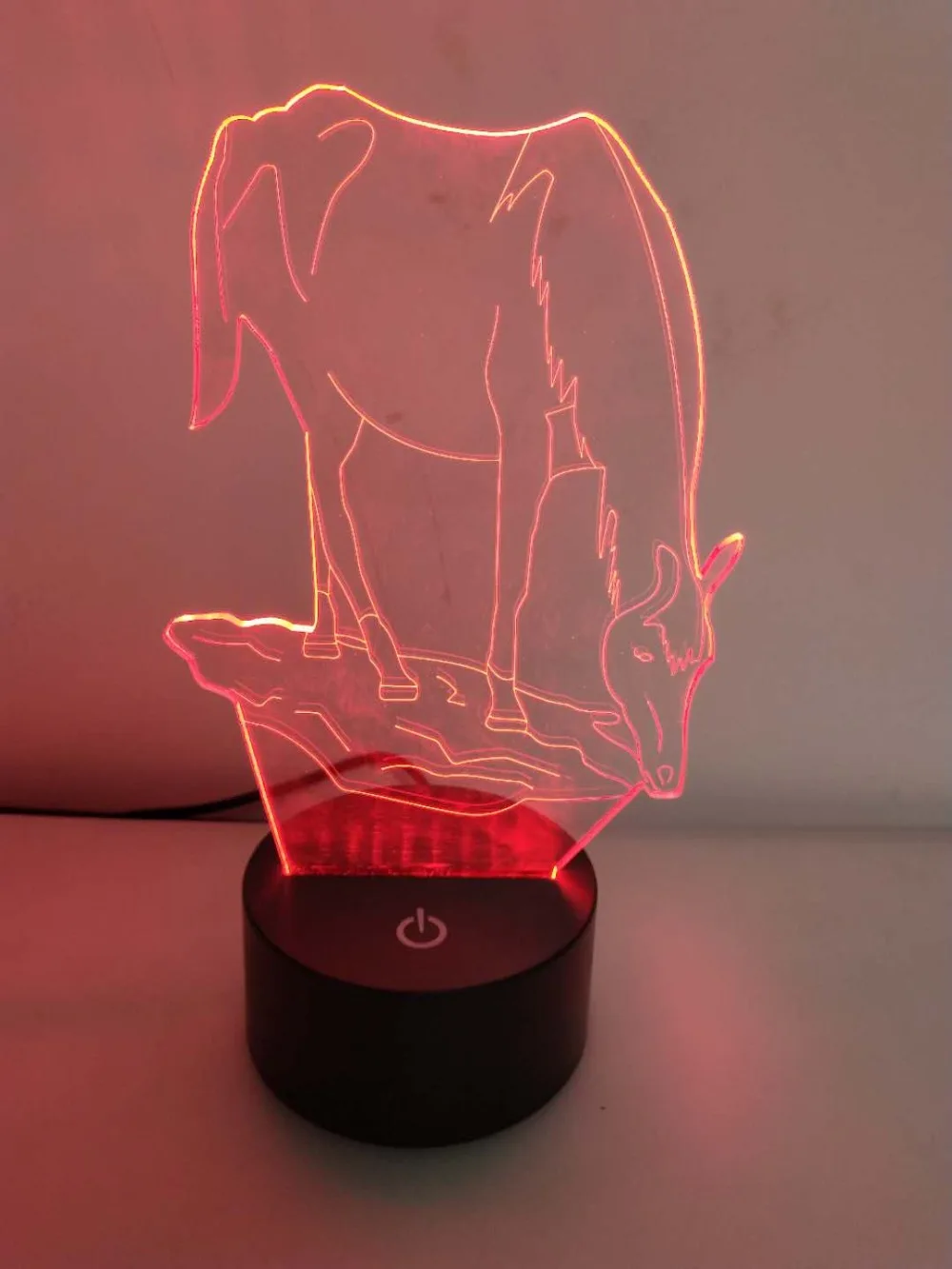 Фото Бесплатная доставка 3D единорог лошадь 7 видов цветов Ночник LED сенсорный пульт USB Бесплатная доставка 3D единорог лошадь 7 видов цветов Ночник LED сенсорный пульт USB