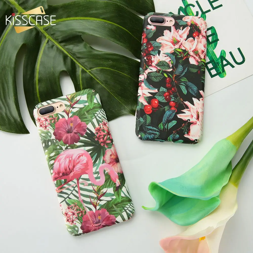 KISSCASE тропические листья чехол для iPhone 7 8 MAX Fundas XR 6s plus Plus Capa XS Coque |