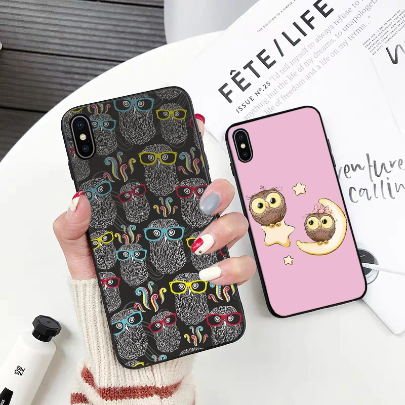 Animal Owl Silicone Case for iPhone 5 5S 6 6S Plus 7 8 11 Pro X XS Max XR | Мобильные телефоны и аксессуары